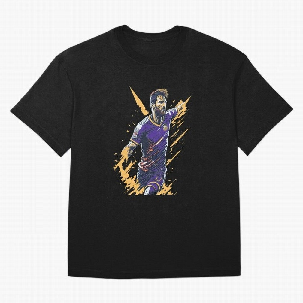 Lionel Messi splash art Active T-Shirt Share FIFA World Cup 2026 Group Stage Driven by Mbappe, Netherlands Energy, Soccer Culture, Superstar Moments, National Team Dreams and Competitive Fire; Made for Die Hard Supporters, Soccer Lovers, Game Day