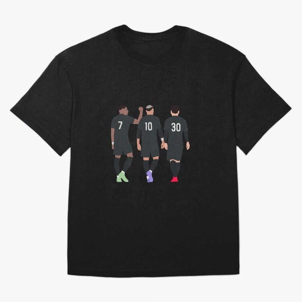 Messi Neymar France Football Players Trio MMN Classic T-Shirt Embrace FIFA World Cup 2026 Group Stage Spirit, Highlighting France and Portugal, Messi, CR7 and Mbappe, Sports Nostalgia, International Competition, Famous Players and Unforgettable