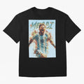 The Messiah Oversized T-Shirt Honor the Beautiful Game during FIFA World Cup 2026 for Fans of Cristiano Ronaldo and Argentina and Brazil, Bringing Football History, Final Match Energy, Crowd Noise and Once in a Lifetime Moments; Made for Die Hard