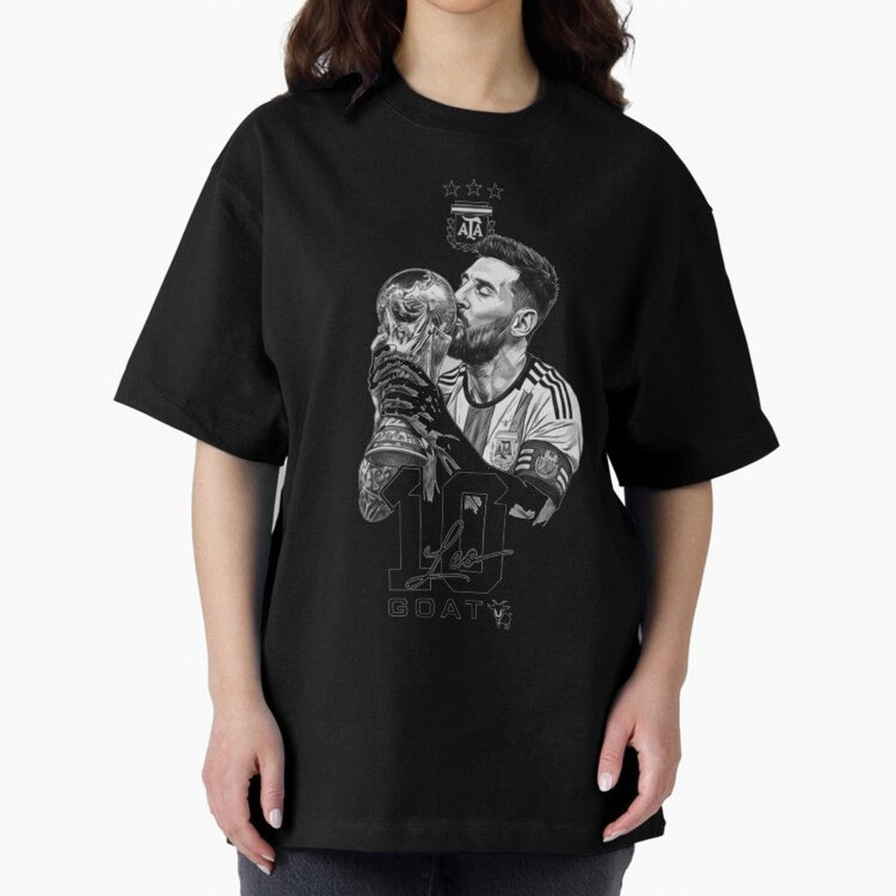 Messi GOAT World Cup Champion Classic T-Shirt Honor the Football Icons of Match Day Hype around FIFA World Cup 2026 Group Stage, Haaland and Mbappe, Germany, Football History, Final Match Energy, Crowd Noise and Once in a Lifetime Moments; Great
