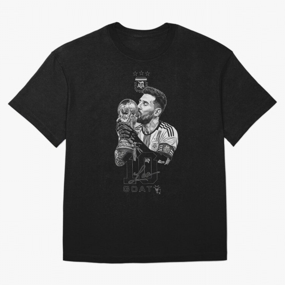 Messi GOAT World Cup Champion Classic T-Shirt Honor the Football Icons of Match Day Hype around FIFA World Cup 2026 Group Stage, Haaland and Mbappe, Germany, Football History, Final Match Energy, Crowd Noise and Once in a Lifetime Moments; Great