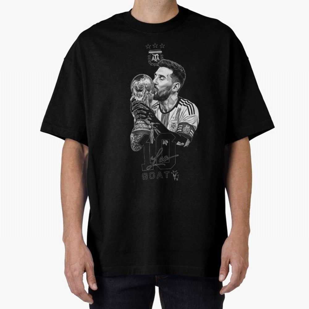 Messi GOAT World Cup Champion Classic T-Shirt Honor the Football Icons of Match Day Hype around FIFA World Cup 2026 Group Stage, Haaland and Mbappe, Germany, Football History, Final Match Energy, Crowd Noise and Once in a Lifetime Moments; Great