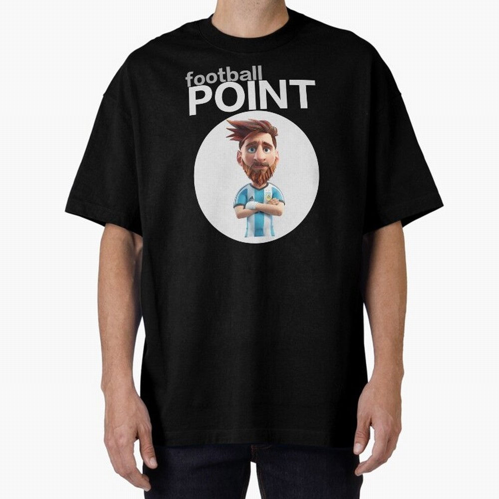 football POINT Oversized T-Shirt Celebrate Classic Football Spirit in Global Football Passion for FIFA World Cup 2026 Group Stage, Capturing Messi, CR7 and Mbappe, England, Football History, Final Match Energy, Crowd Noise and Once in a Lifetime