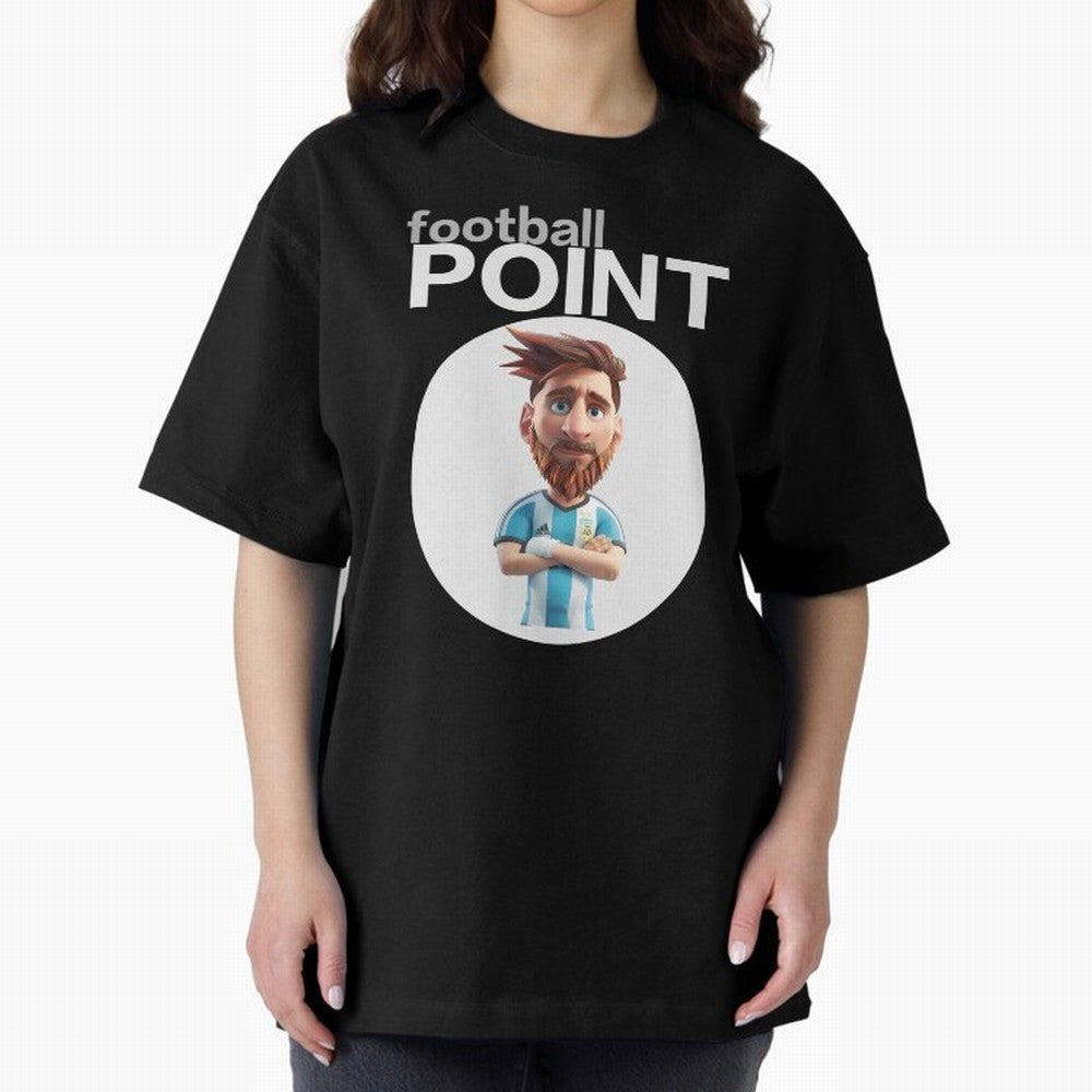 football POINT Oversized T-Shirt Celebrate Classic Football Spirit in Global Football Passion for FIFA World Cup 2026 Group Stage, Capturing Messi, CR7 and Mbappe, England, Football History, Final Match Energy, Crowd Noise and Once in a Lifetime