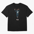 Messi Iconic Illustration Oversized T-Shirt Mark Global Football Passion for FIFA World Cup 2026, Made for Messi, Neymar and Mbappe, France and Portugal, Sports Nostalgia, International Competition, Famous Players and Unforgettable Victories;