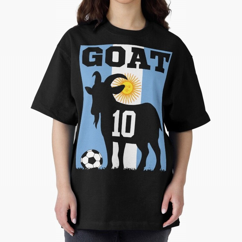 Argentina World Cup 2026 The Goat 10 Oversized T-Shirt Relive the Noise and Pride of the FIFA World Cup 2026 USA Canada Mexico Journey through Cristiano Ronaldo Highlights, England and Germany Pride, Tournament Hype, Historic Matchups, Family