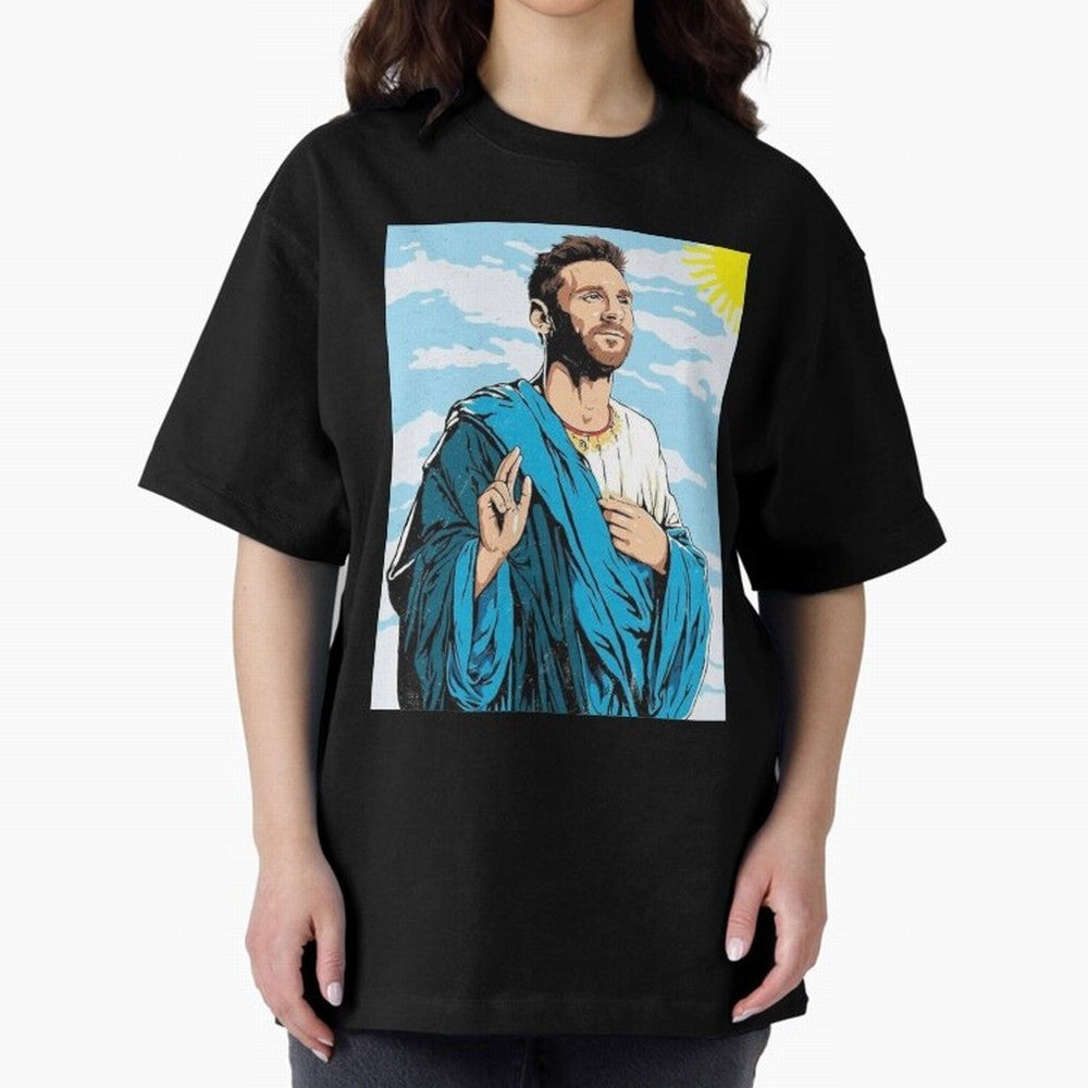 messi god Oversized T-Shirt Bring Home FIFA World Cup 2026 for Fans of Mbappe and Neymar and Brazil, Portugal and Argentina, Bringing Soccer Culture, Superstar Moments, National Team Dreams and Competitive Fire; Ideal for Fans Who Follow Messi,