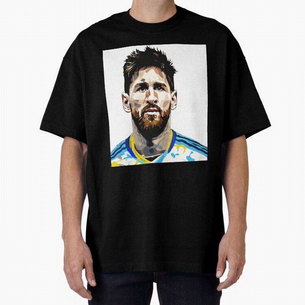 Lionel Messi Oversized T-Shirt Celebrate Football Heritage in Match Day Hype around FIFA World Cup 2026 Group Stage, Mbappe, Netherlands, Worldwide Fan Energy, Dramatic Goals, Stadium Lights and Championship Celebrations; Perfect for Fans,