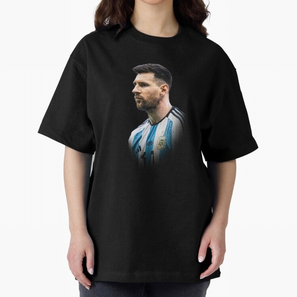 Lionel Messi Oversized T-Shirt Show Your Love for FIFA World Cup 2026 USA Canada Mexico for Fans of Messi and Cristiano Ronaldo and England, Bringing Soccer Culture, Superstar Moments, National Team Dreams and Competitive Fire; Built for Supporters