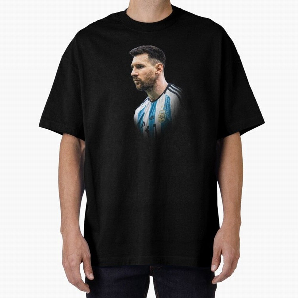 Lionel Messi Oversized T-Shirt Show Your Love for FIFA World Cup 2026 USA Canada Mexico for Fans of Messi and Cristiano Ronaldo and England, Bringing Soccer Culture, Superstar Moments, National Team Dreams and Competitive Fire; Built for Supporters