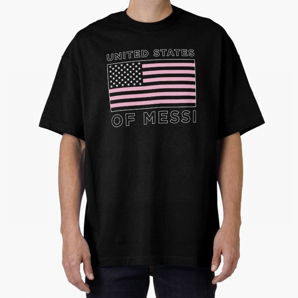 United States of Messi Oversized T-Shirt Celebrate Football Heritage in FIFA World Cup 2026 Group Stage for Fans of Cristiano Ronaldo, Haaland and CR7 and France, Bringing Championship Spirit, Famous Goals, Roaring Crowds and International Football
