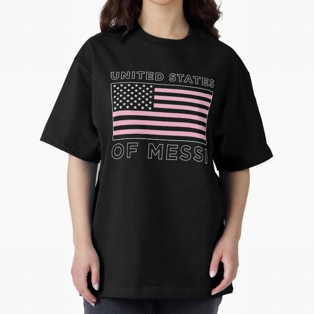 United States of Messi Oversized T-Shirt Celebrate Football Heritage in FIFA World Cup 2026 Group Stage for Fans of Cristiano Ronaldo, Haaland and CR7 and France, Bringing Championship Spirit, Famous Goals, Roaring Crowds and International Football