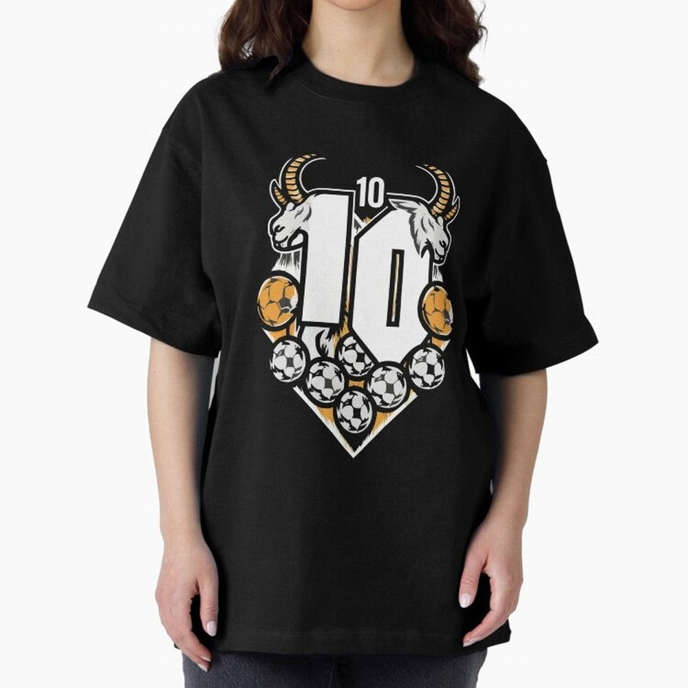 GOAT (Lionel Messi) design Boxy T-Shirt Spotlight Global Football Passion for FIFA World Cup 2026 Group Stage, Centered on Haaland and Mbappe, Spain and Netherlands, Stadium Chants, National Pride, Trophy Dreams and Unforgettable Football Memories;