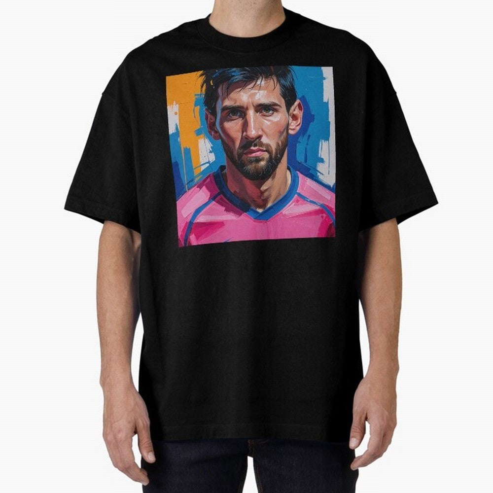 Vibrant Artistic Portrait of Lionel Messi (GOAT) - Digital painting (Version 3) Classic T-Shirt Follow the Road to Global Football Passion for FIFA World Cup 2026 Group Stage, Capturing Mbappe, Argentina and Brazil, Vintage Soccer Flavor, Modern