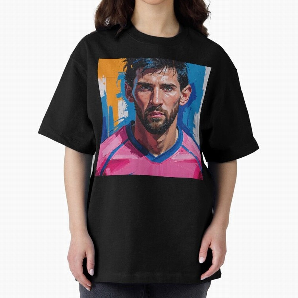 Vibrant Artistic Portrait of Lionel Messi (GOAT) - Digital painting (Version 3) Classic T-Shirt Follow the Road to Global Football Passion for FIFA World Cup 2026 Group Stage, Capturing Mbappe, Argentina and Brazil, Vintage Soccer Flavor, Modern