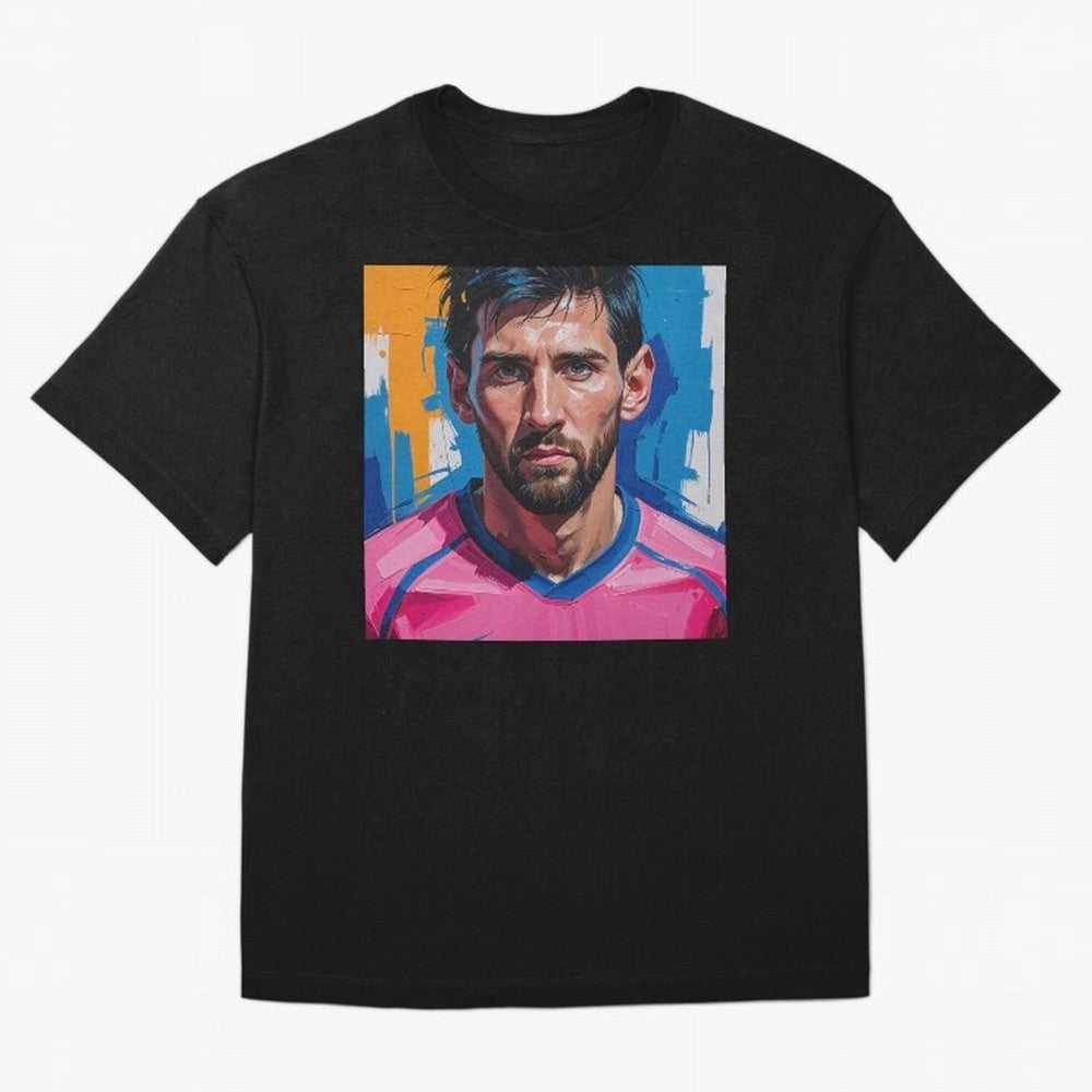 Vibrant Artistic Portrait of Lionel Messi (GOAT) - Digital painting (Version 3) Classic T-Shirt Follow the Road to Global Football Passion for FIFA World Cup 2026 Group Stage, Capturing Mbappe, Argentina and Brazil, Vintage Soccer Flavor, Modern