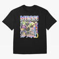 Lionel Messi Graphic Design Classic T-Shirt Celebrate Rivalries and Pride in FIFA World Cup 2026 Group Stage for Fans of Messi and Cristiano Ronaldo and England, Bringing Global Supporter Spirit, Legendary Goals, National Colors and Tournament
