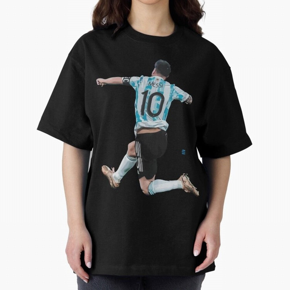 Messi 10 The Goat Oversized T-Shirt Stand Out with Spirit from Match Day Hype around FIFA World Cup 2026, Messi and Cristiano Ronaldo, France and Portugal, Global Supporter Spirit, Legendary Goals, National Colors and Tournament Celebration; Ideal