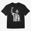 Messi grayscale Oversized T-Shirt Feel the Trophy Chase of Global Football Passion for FIFA World Cup 2026 USA Canada Mexico, Driven by Cristiano Ronaldo, England and Germany, Supporter Pride, Iconic Celebrations, Legendary Names and Global Match