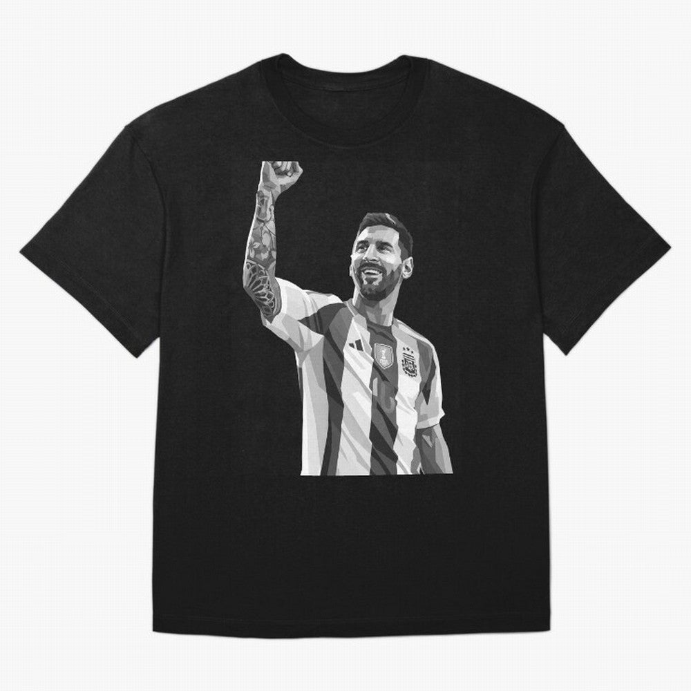 Messi grayscale Oversized T-Shirt Feel the Trophy Chase of Global Football Passion for FIFA World Cup 2026 USA Canada Mexico, Driven by Cristiano Ronaldo, England and Germany, Supporter Pride, Iconic Celebrations, Legendary Names and Global Match