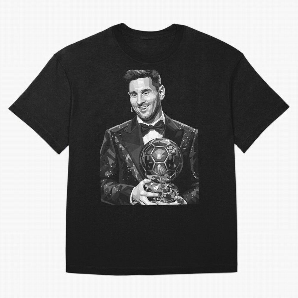 Messi grayscale Oversized T-Shirt Celebrate Football Dreams Across FIFA World Cup 2026 for Fans of Mbappe and Neymar and Argentina, France and Brazil, Bringing Fan Favorite Moments, National Team Passion, Big Match Drama and Soccer History; Ideal