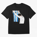 Lionel Messi holding his shirt, Argentina copa america| Perfect Gift For you and friends Classic T-Shirt Discover Match Day Hype around FIFA World Cup 2026 Group Stage, Messi, Argentina and Brazil, Football Festival Excitement, Trophy Ambitions,