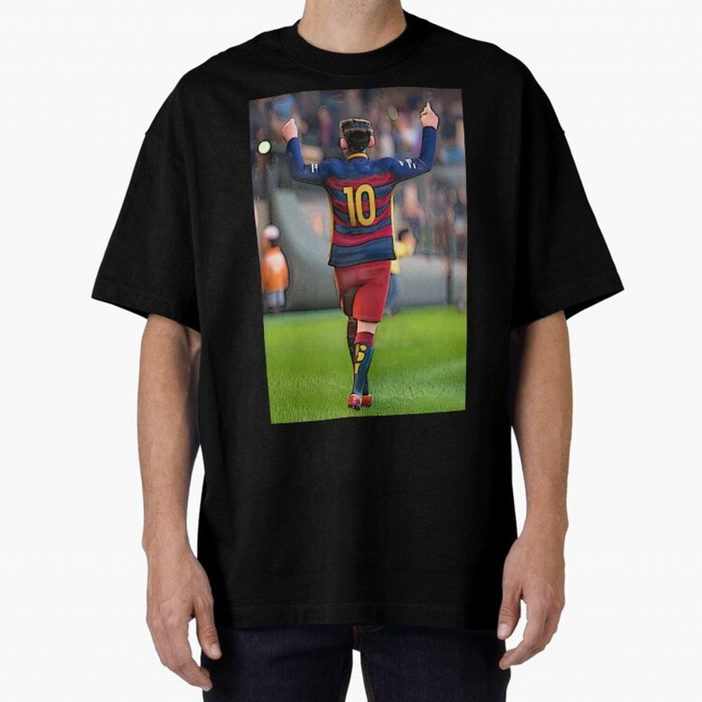 Lionel Messi (2) caricature Oversized T-Shirt Turn Every Weekend Toward the FIFA World Cup 2026 Journey through Neymar, Haaland and Cristiano Ronaldo Highlights, France and Portugal Pride, Football History, Final Match Energy, Crowd Noise and Once