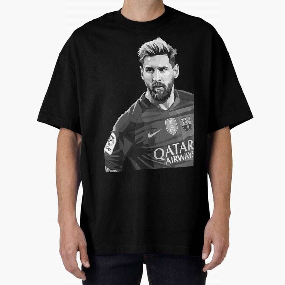 Messi grayscale Classic T-Shirt Capture Stadium Memories from Global Football Passion for FIFA World Cup 2026 Group Stage, Featuring Cristiano Ronaldo, Haaland and CR7, Brazil, Portugal and Argentina, Fan Favorite Moments, National Team Passion,