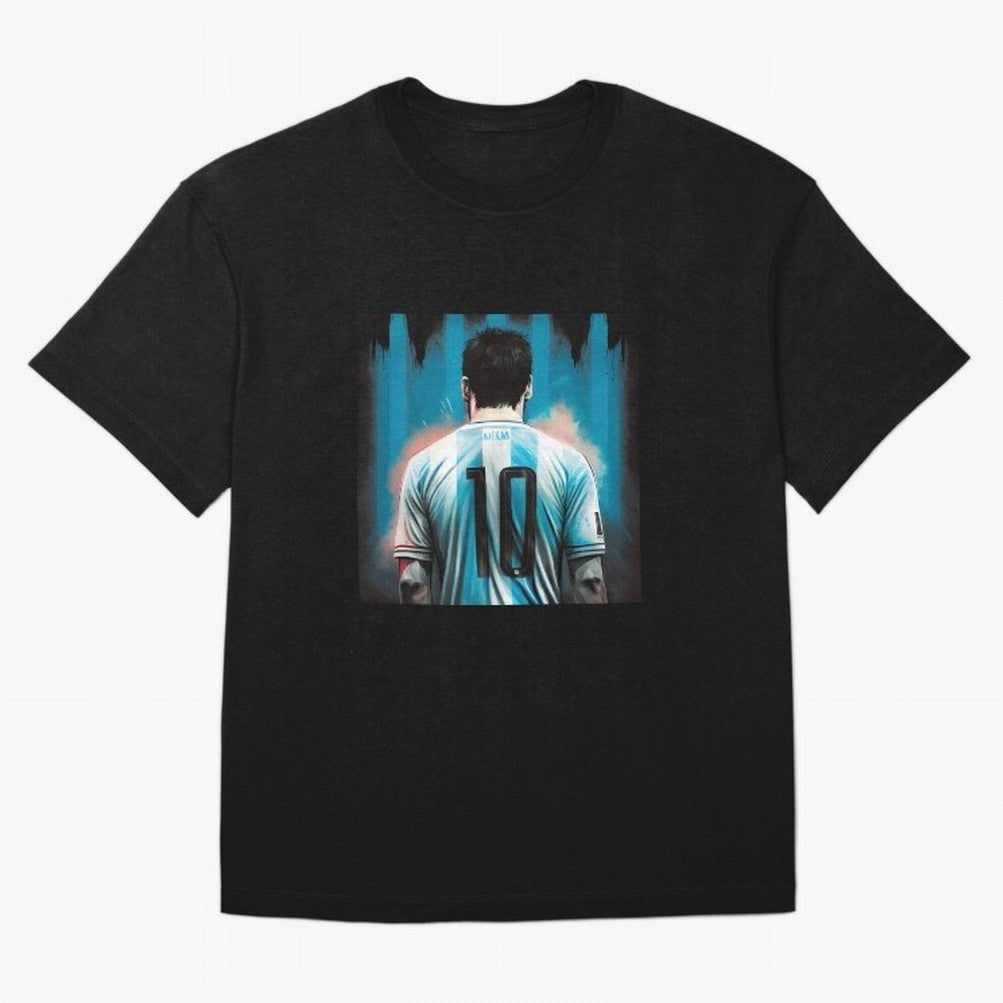 Lionel Messi Oversized T-Shirt Support Iconic Players in Match Day Hype around FIFA World Cup 2026 Group Stage, Mbappe, Argentina, Classic Soccer Heritage, Championship Pressure, Fan Loyalty and International Pride; Perfect for Supporters Who Want
