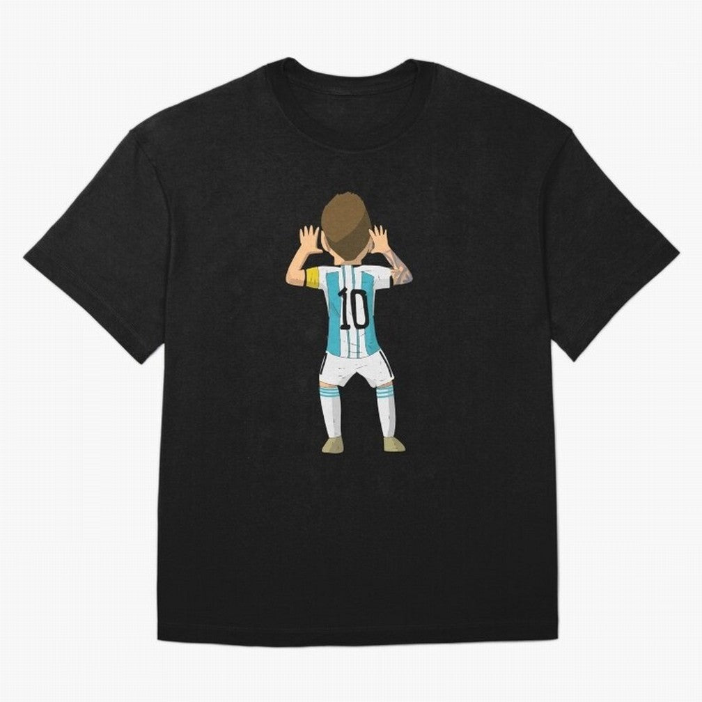 Cartoon Illustration Messi vs Netherlands World Cup Qatar 2022 Classic T-Shirt Bring Bold Fan Energy to FIFA World Cup 2026 Inspired by Cristiano Ronaldo, Haaland and CR7, France Energy, Football History, Final Match Energy, Crowd Noise and Once in