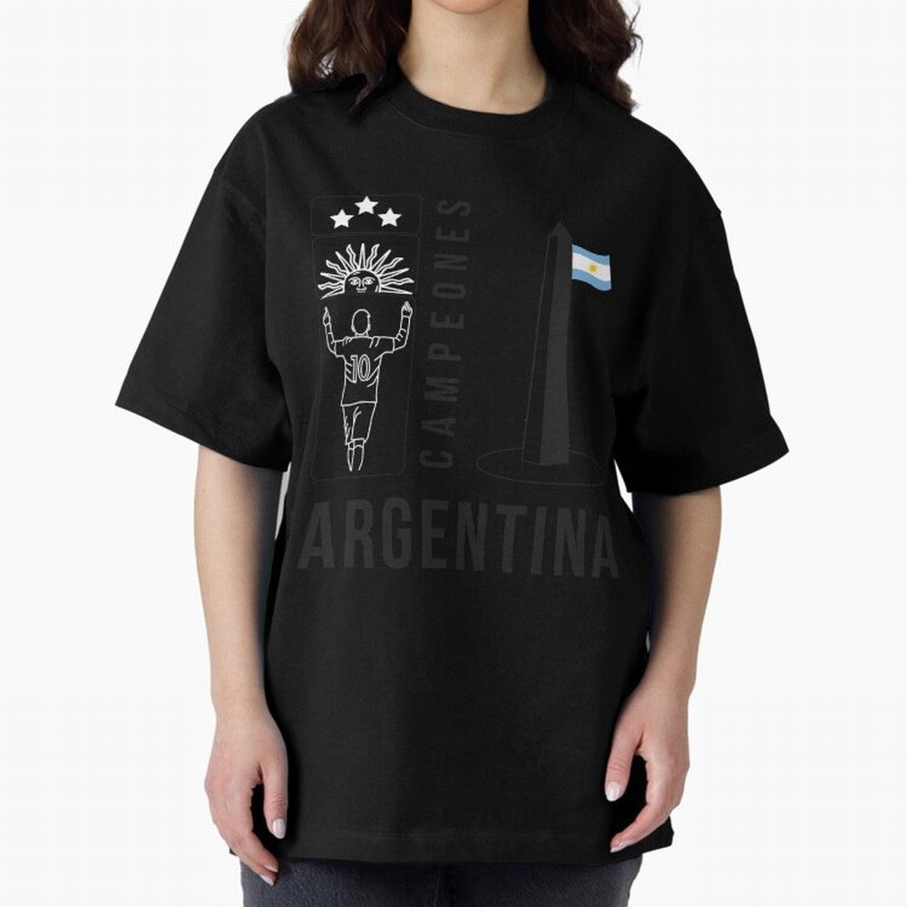 Argentina Campeon Classic T-Shirt Spotlight the FIFA World Cup 2026 Group Stage Journey through Messi and Cristiano Ronaldo Highlights, Argentina Pride, Tournament Hype, Historic Matchups, Family Viewing Parties and Global Sports Pride; Perfect for