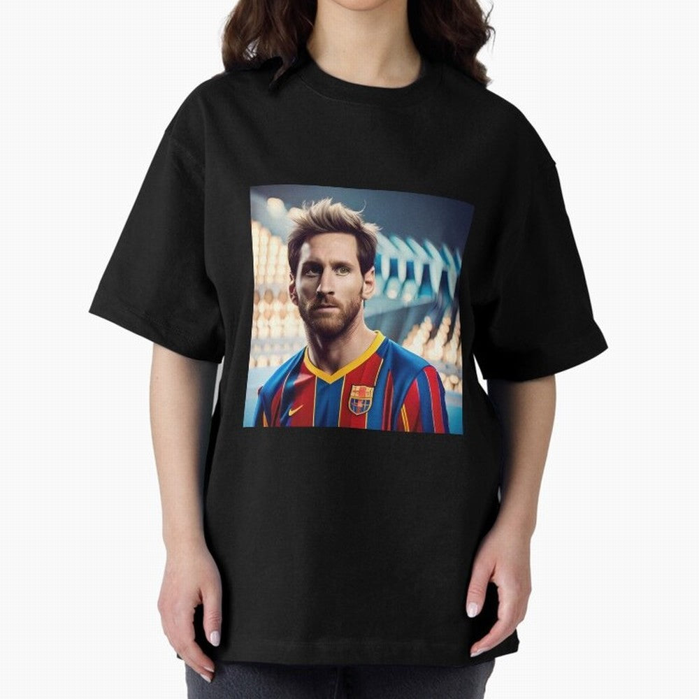 Messi Photo Realistic Paint Art Classic T-Shirt Cheer through Every Moment of Global Football Passion for FIFA World Cup 2026 USA Canada Mexico, Capturing Neymar, Haaland and Cristiano Ronaldo, Spain and Netherlands, Sports Nostalgia, International