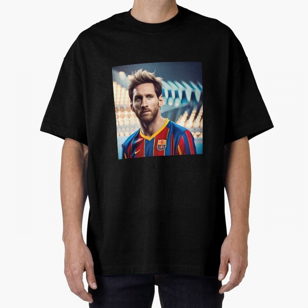 Messi Photo Realistic Paint Art Classic T-Shirt Cheer through Every Moment of Global Football Passion for FIFA World Cup 2026 USA Canada Mexico, Capturing Neymar, Haaland and Cristiano Ronaldo, Spain and Netherlands, Sports Nostalgia, International