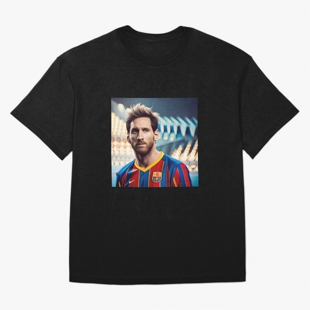 Messi Photo Realistic Paint Art Classic T-Shirt Cheer through Every Moment of Global Football Passion for FIFA World Cup 2026 USA Canada Mexico, Capturing Neymar, Haaland and Cristiano Ronaldo, Spain and Netherlands, Sports Nostalgia, International
