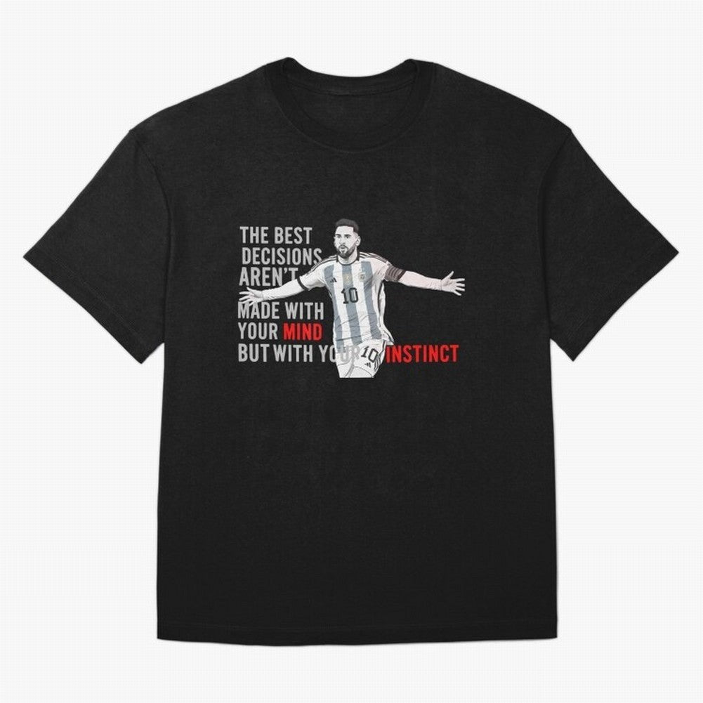 Messi Instinct Oversized T-Shirt Bring Supporter Culture to Match Day Hype around FIFA World Cup 2026 Group Stage, CR7, Argentina, Match Day Excitement, Supporter Culture, Golden Goals and Global Football Passion; Perfect for Fans, Collectors,