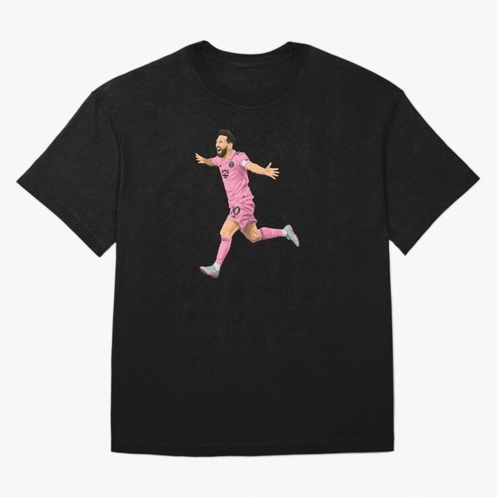 Lionel Messi celebration Oversized T-Shirt Relive FIFA World Cup 2026 Group Stage Spirit, Inspired by England and Germany, Mbappe, Stadium Chants, National Pride, Trophy Dreams and Unforgettable Football Memories; Created for Match Day Parties,