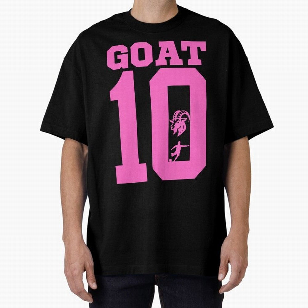 Miami Champions The Goat 10 Oversized T-Shirt Feel International Energy from FIFA World Cup 2026 Centered on CR7, Argentina Energy, Stadium Memories, Football Loyalty, International Chants and Championship Tradition; Great for Watch Parties, Sports
