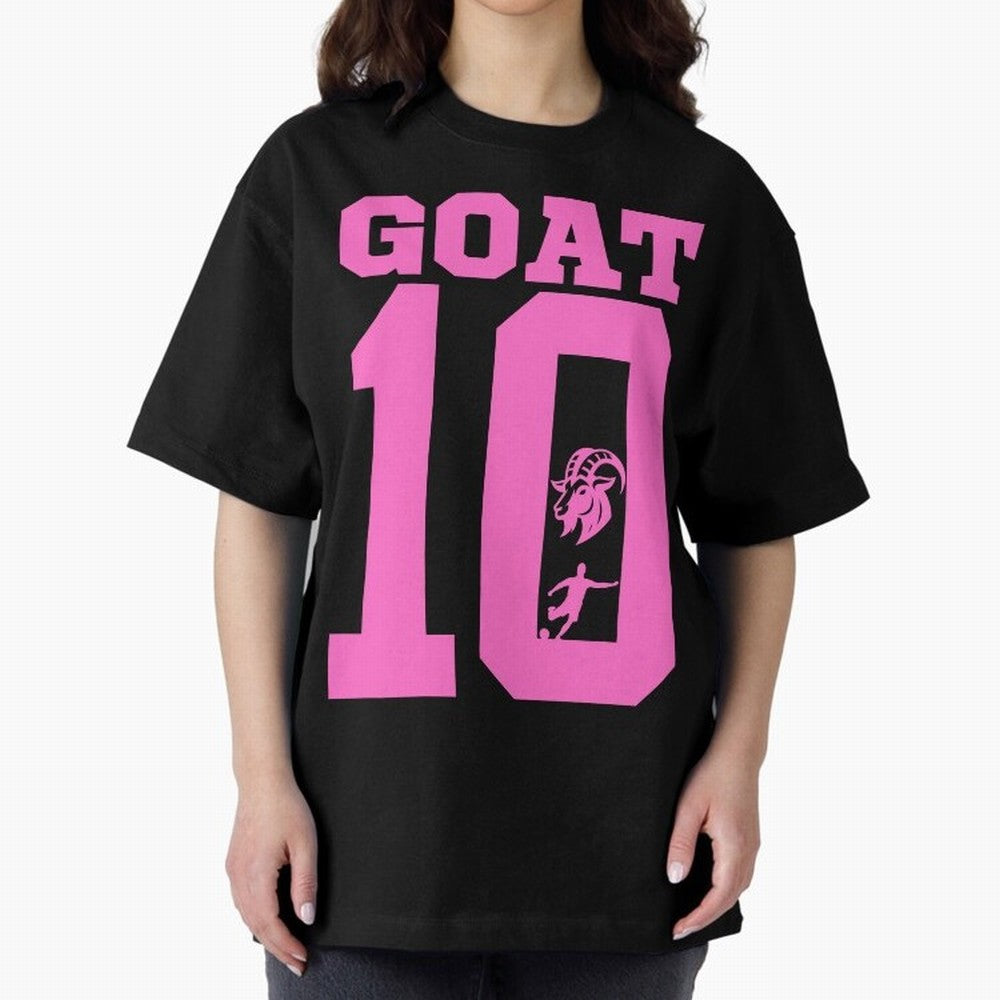 Miami Champions The Goat 10 Oversized T-Shirt Feel International Energy from FIFA World Cup 2026 Centered on CR7, Argentina Energy, Stadium Memories, Football Loyalty, International Chants and Championship Tradition; Great for Watch Parties, Sports