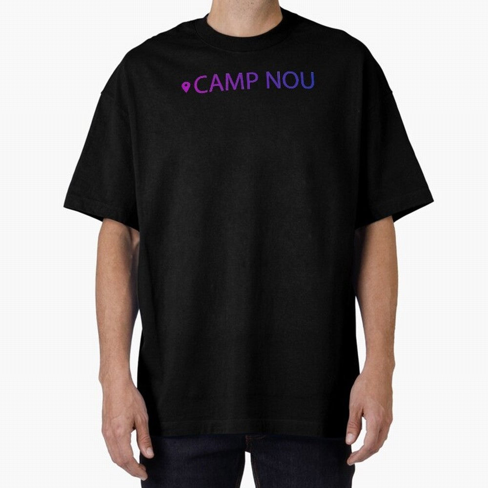 Camp Nou Barcelona Stadium Location Print Classic T-Shirt Make Memories around FIFA World Cup 2026 USA Canada Mexico Spirit, Driven by Portugal, Spain and Germany, Mbappe and Neymar, Championship Spirit, Famous Goals, Roaring Crowds and