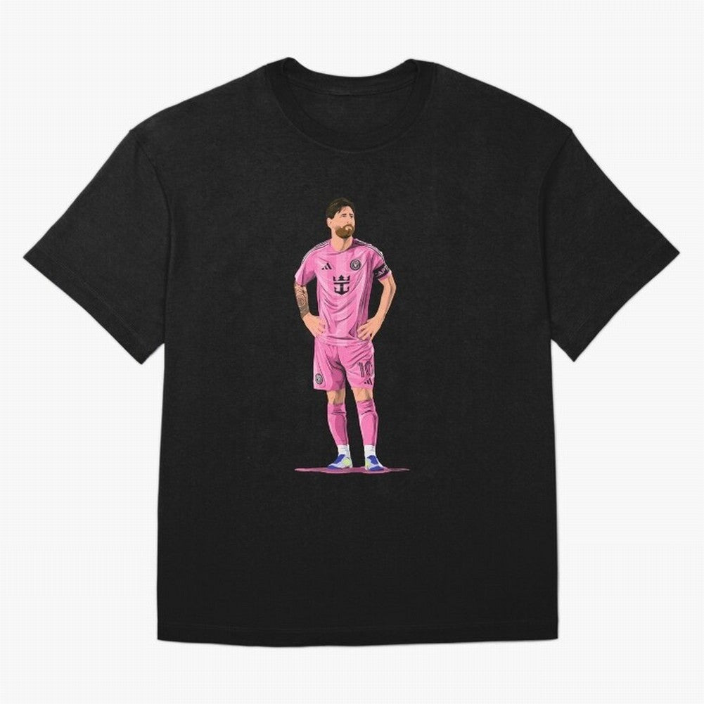 Lionel Messi Vector Oversized T-Shirt Celebrate Golden Goal Energy in Match Day Hype around FIFA World Cup 2026, Mbappe and Neymar, Brazil, Portugal and Argentina, Stadium Chants, National Pride, Trophy Dreams and Unforgettable Football Memories;