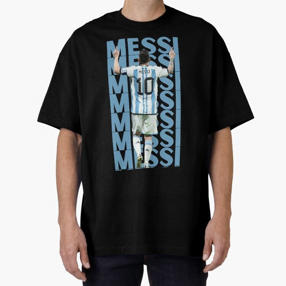 Lionel Messi | 10 | Argentina | Barcelona | Goat Oversized T-Shirt Celebrate the Biggest Stage of FIFA World Cup 2026 for Fans of Cristiano Ronaldo and Germany, Bringing Vintage Soccer Flavor, Modern Football Stars, National Flags and Final Night