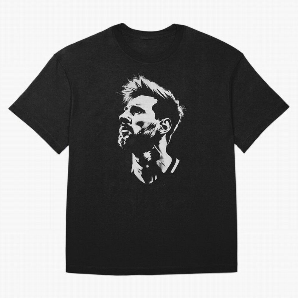 Messi Stencil Graphic poster design Classic T-Shirt Remember Match Day Hype around FIFA World Cup 2026 Group Stage, CR7 and Messi, Argentina and Brazil, Tournament Hype, Historic Matchups, Family Viewing Parties and Global Sports Pride; Ideal for