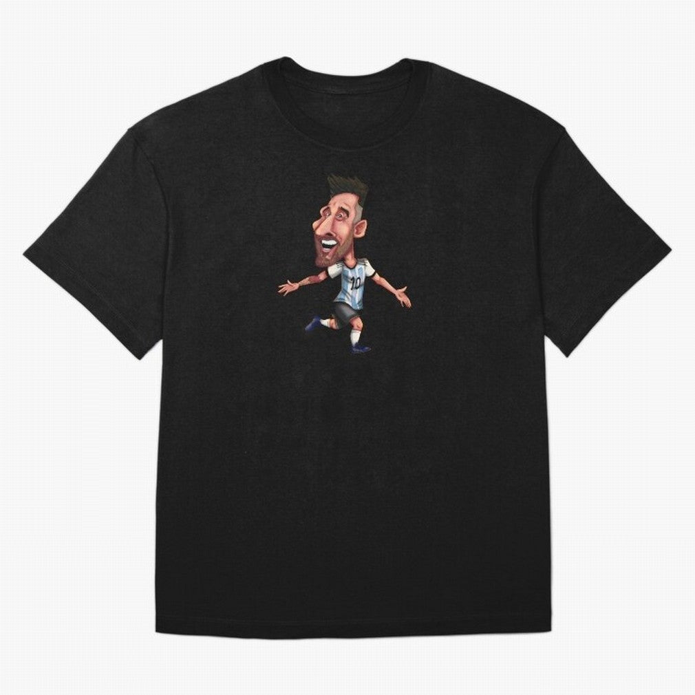Lionel Messi Sticker Oversized T-Shirt Join Supporters Worldwide for Global Football Passion for FIFA World Cup 2026, Inspired by Messi, Neymar and Mbappe, England, Football Passion, Legendary Performances, Festival Vibes and Supporter Community;
