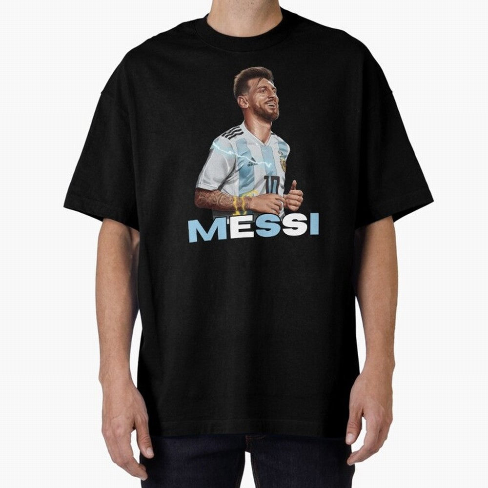 Lionel Messi Oversized T-Shirt Celebrate Every Goal in FIFA World Cup 2026 USA Canada Mexico Spirit, Inspired by Argentina and Brazil, Mbappe, Football History, Final Match Energy, Crowd Noise and Once in a Lifetime Moments; Great for Watch
