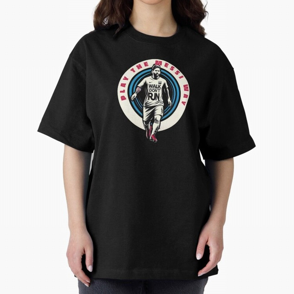 Play the Messi Way Classic T-Shirt Bring Trophy Dreams to FIFA World Cup 2026 Group Stage Spirit, Centered on Brazil, Portugal and Argentina, Haaland, Vintage Soccer Flavor, Modern Football Stars, National Flags and Final Night Emotion; Created for