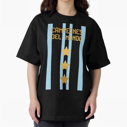 Argentina Jersey 3 Stars World Champions Classic T-Shirt Feel the Trophy Chase of FIFA World Cup 2026 USA Canada Mexico Spirit, Centered on England, France and Netherlands, Cristiano Ronaldo, Worldwide Fan Energy, Dramatic Goals, Stadium Lights and