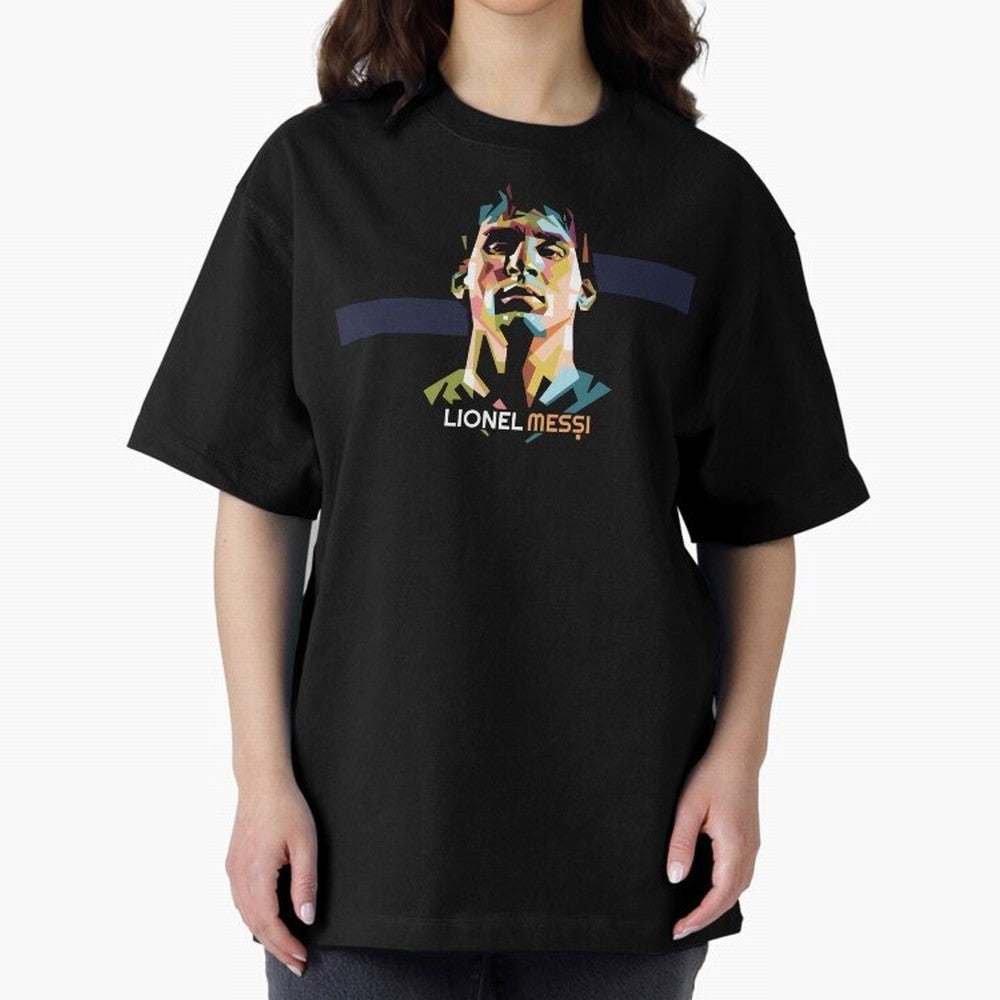 Lionel Messi Magic Oversized T-Shirt Celebrate the Stars of Match Day Hype around FIFA World Cup 2026 USA Canada Mexico, Haaland, Argentina and Brazil, Football Festival Excitement, Trophy Ambitions, Country Rivalries and Star Player Buzz; Ideal