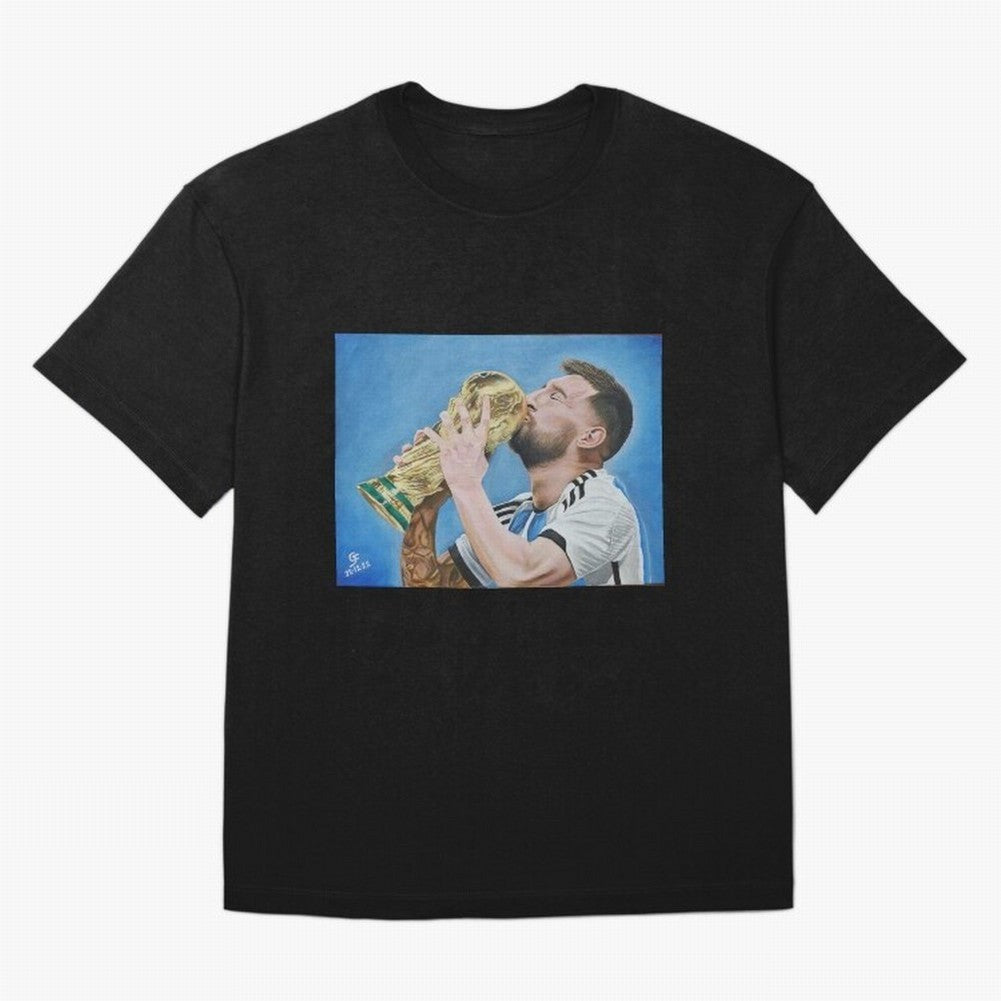 Lionel Messi Oversized T-Shirt Bring Retro Soccer Energy to Global Football Passion for FIFA World Cup 2026 Group Stage, Driven by Messi and Cristiano Ronaldo, Argentina, France and Brazil, Goal Celebration Energy, Supporter Heritage, Football