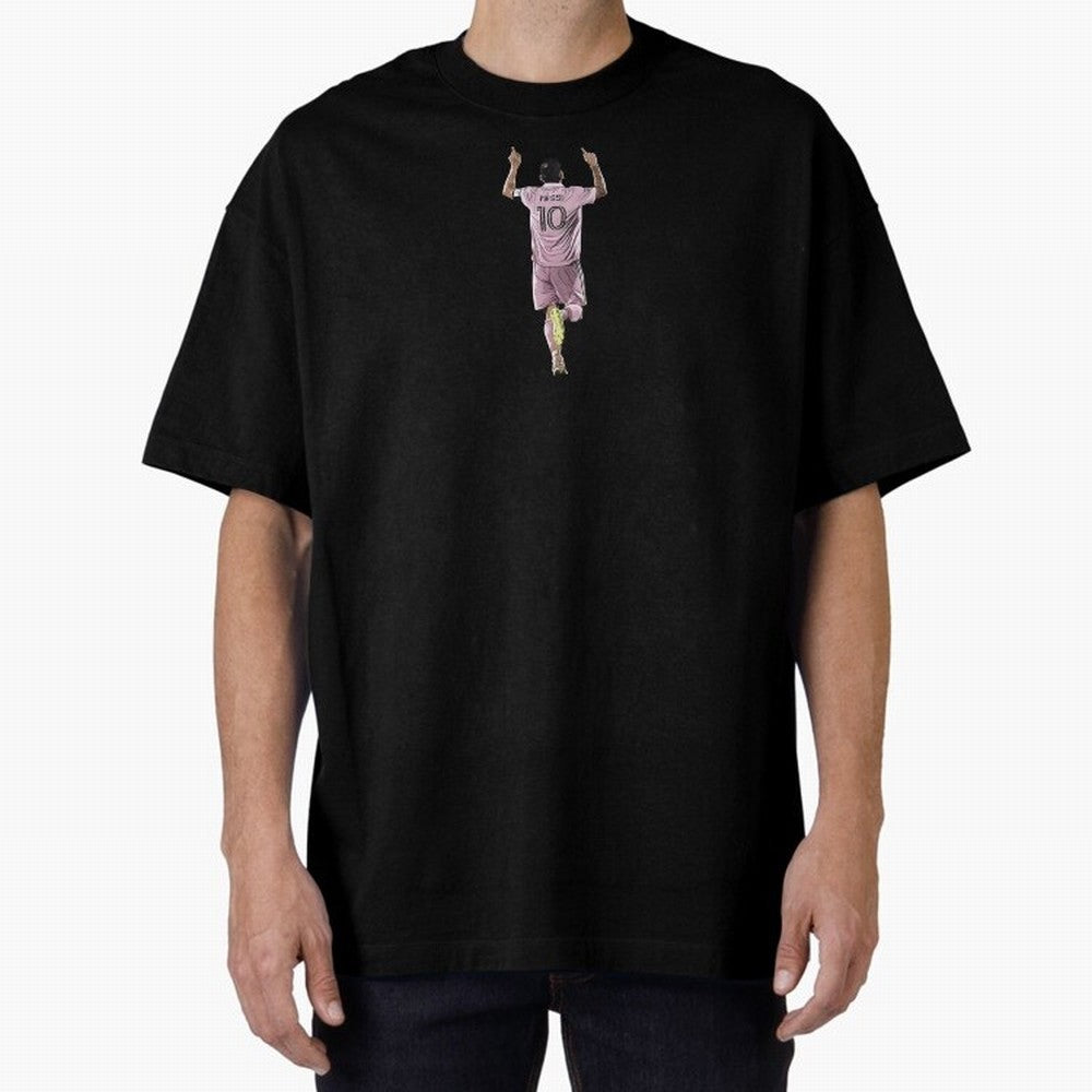 Leo Messi Soccer Football Argentina Miami Sticker Oversized T-Shirt Show Match Day Excitement for FIFA World Cup 2026 USA Canada Mexico Spirit, Celebrating Netherlands, Messi, CR7 and Mbappe, Football History, Final Match Energy, Crowd Noise and