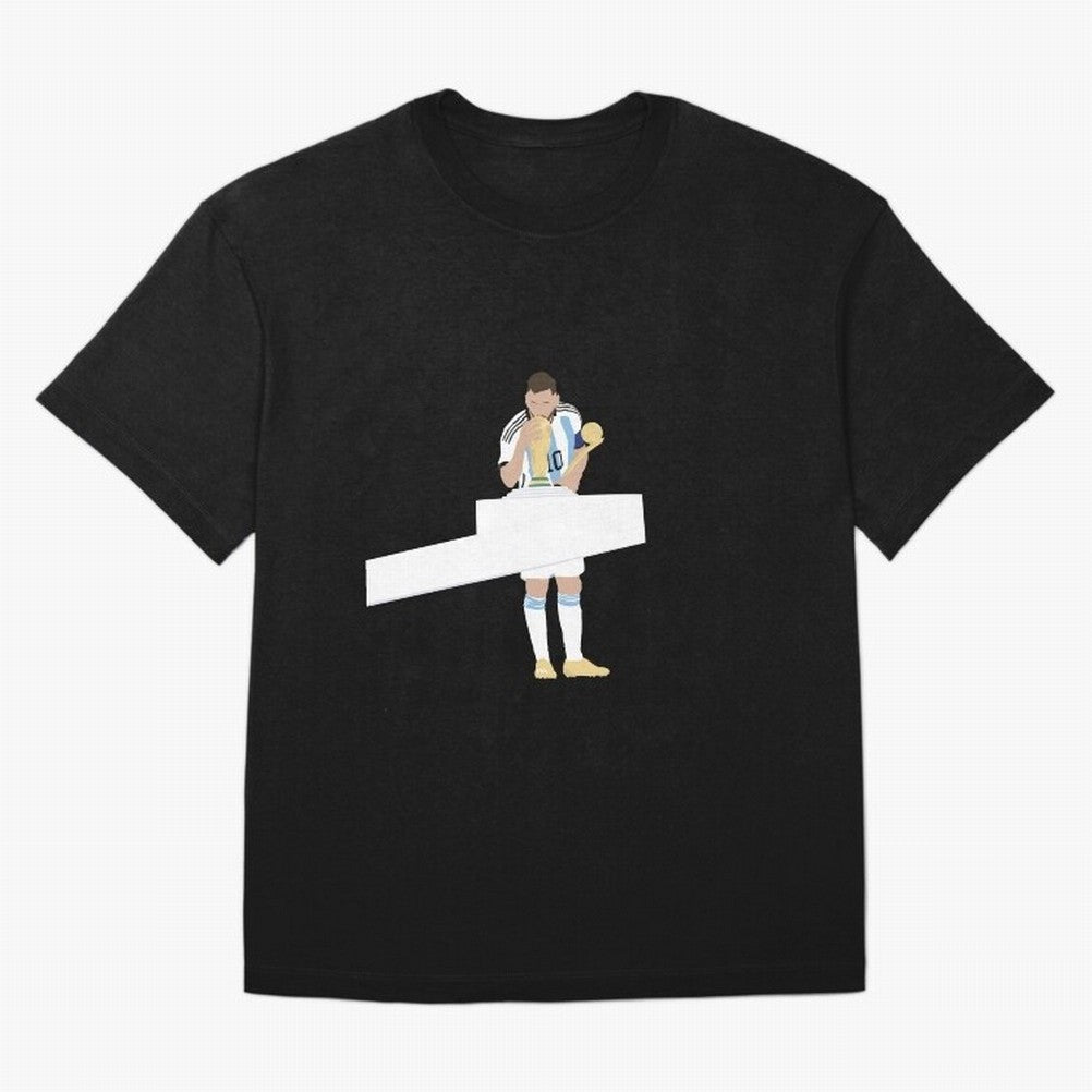 Messi minimalist design Oversized T-Shirt Make Memories around FIFA World Cup 2026 USA Canada Mexico Spirit, Filled with France, Mbappe and Neymar, Football Festival Excitement, Trophy Ambitions, Country Rivalries and Star Player Buzz; Created for